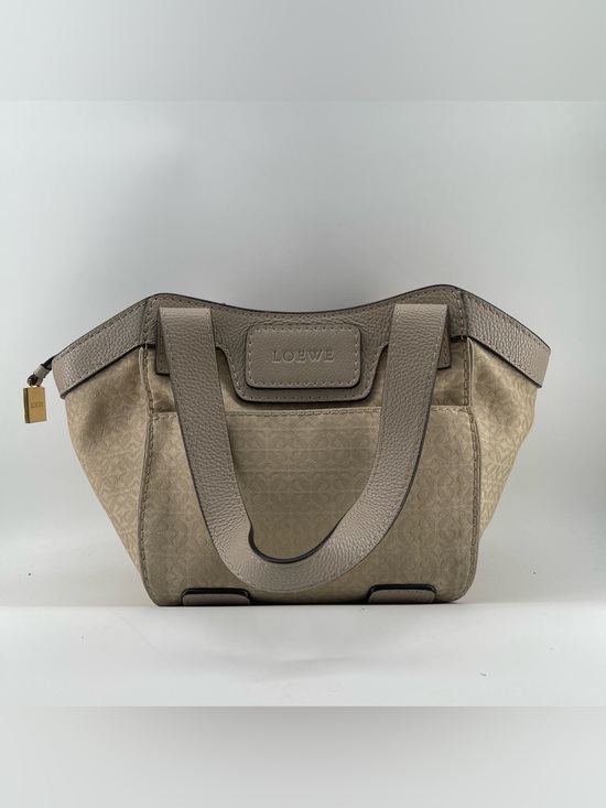 Loewe Handbags - Loewe Anagram Canvas Leather Shoulder Bag